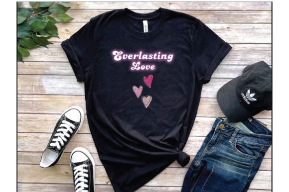 Everlasting Love. Typography T Shirt Reviewed for Sellers